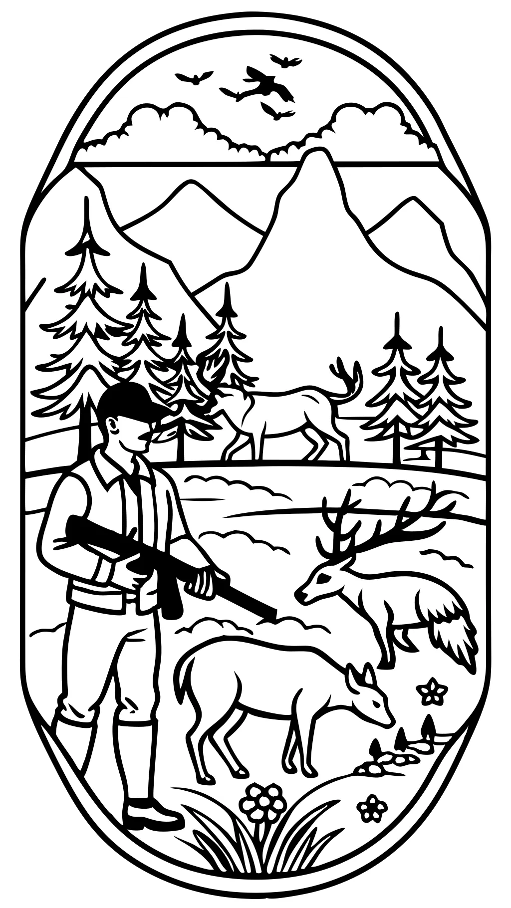 hunting coloring pages